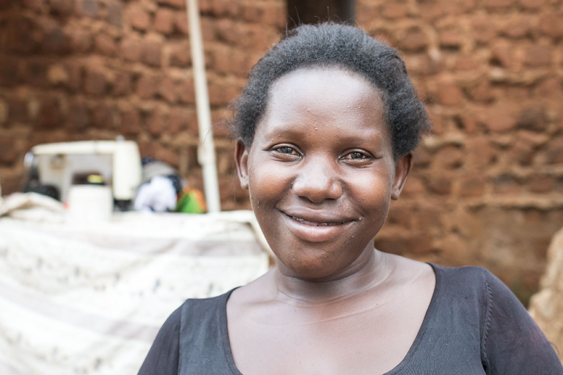 UGANDA: [Recipient Visit] Rose is a graduate of one of the church's tailoring programs. Before entering the program she was a prostitute, selling herself just to get by. Now she takes women off the street and teaches them to sew and make clothes to 