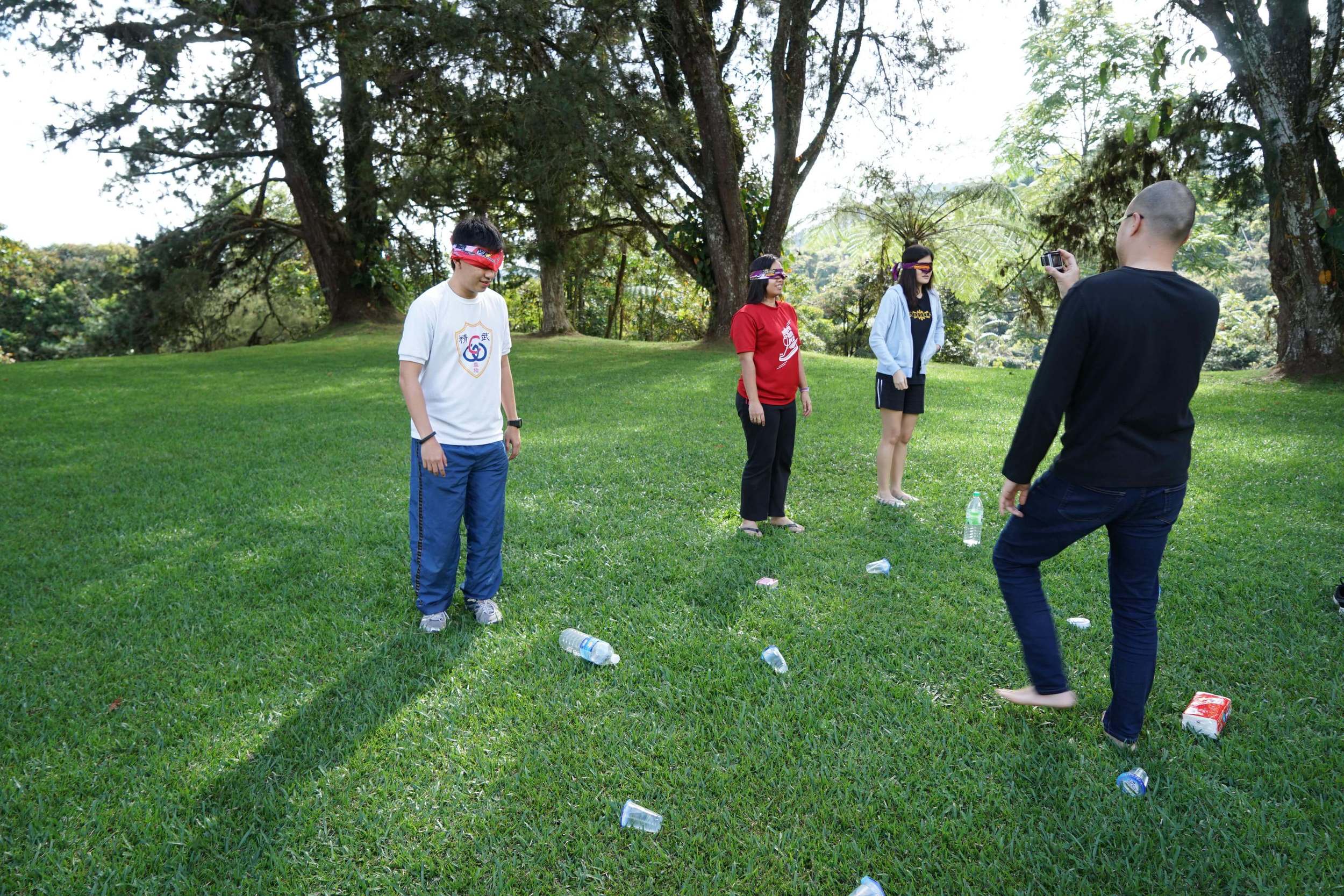 Participants of 'Minefield' in action