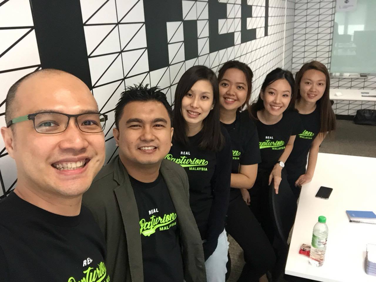 Gapturions: (From left to right) Stanley Chee, Amirul Faisyal, Jilian Liew, Erra Fazira, Nadine Ong (intern) and Loh Sook Yee (intern).