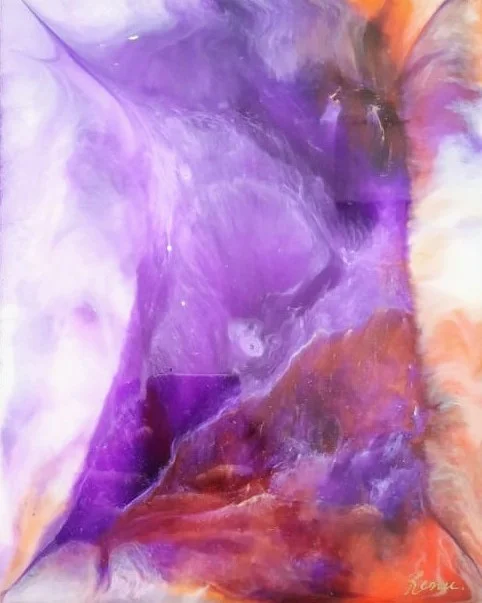 Resin on Canvas - SOLD