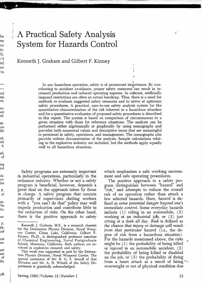 A practical safety analysis system for hazards control