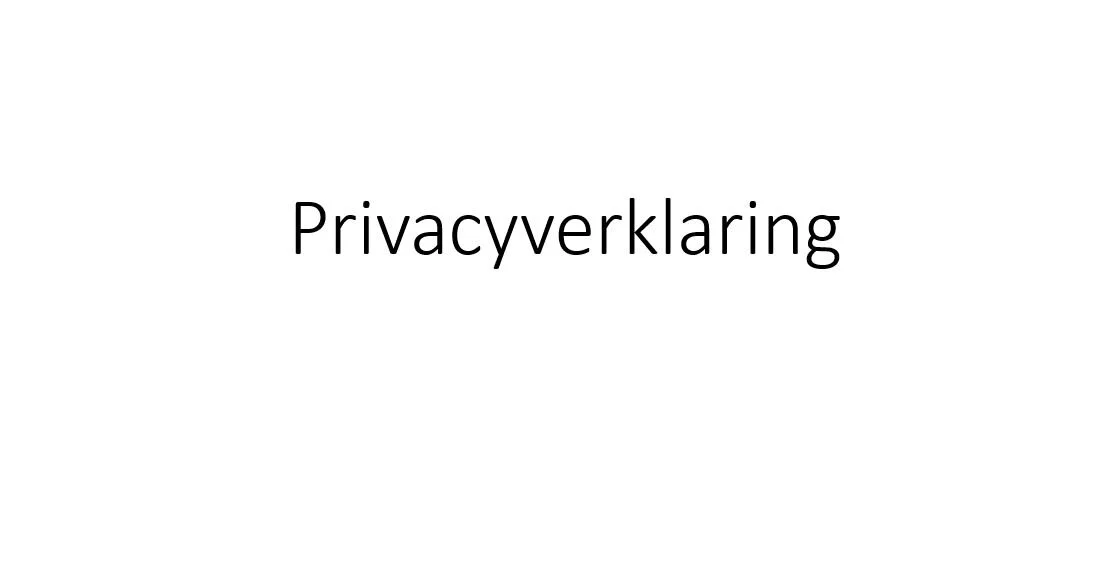 PRIVACYVERKLARING