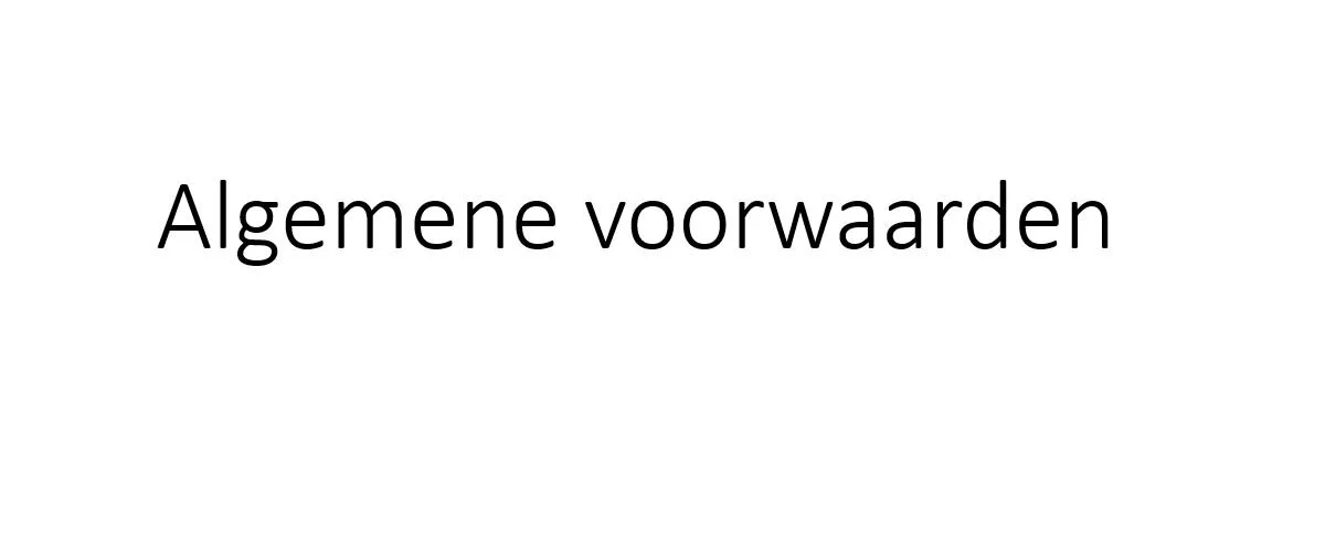 ALGEMENE VOORWAARDEN