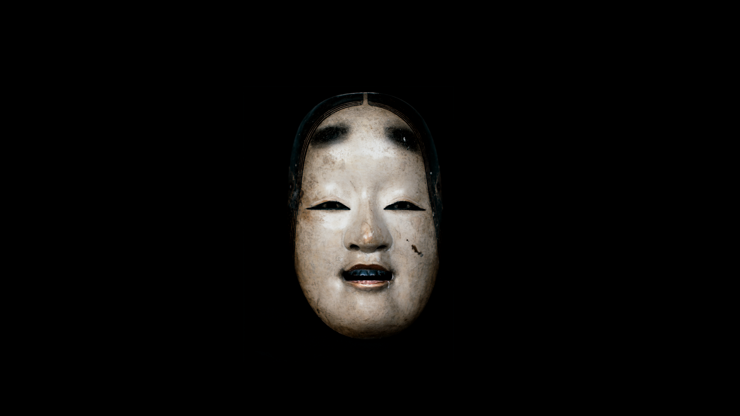 能面 小面 ゆふかつら 伝越智作  Noh Mask, Ko’omote (Yūkazura)  Attributed to Echi