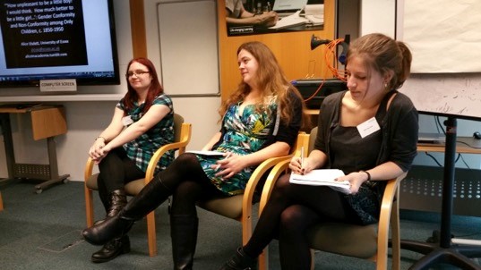 Alice Violet (University of Essex), Azelina Flint, (University of East Anglia) and Sally Barnden (King's College London)