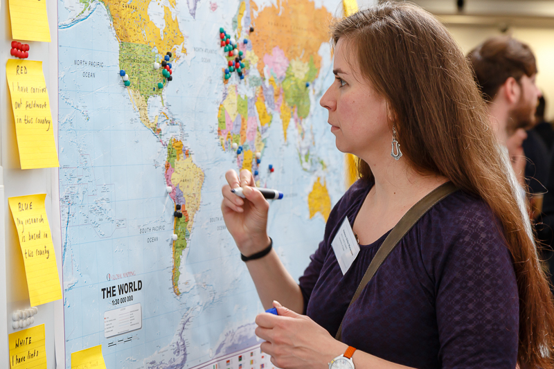 CHASE students plotting their international research connections
