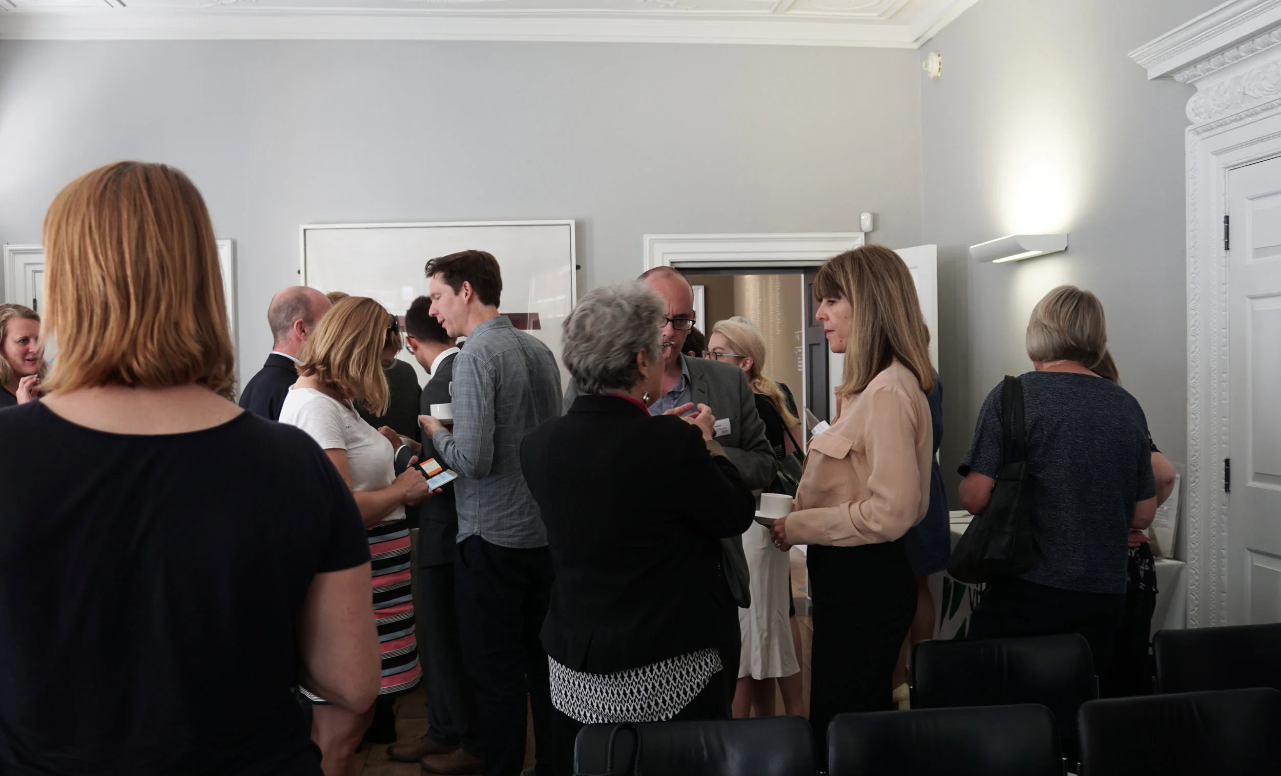  Guests enjoy a drinks reception at the 'One size does not fit all' launch 