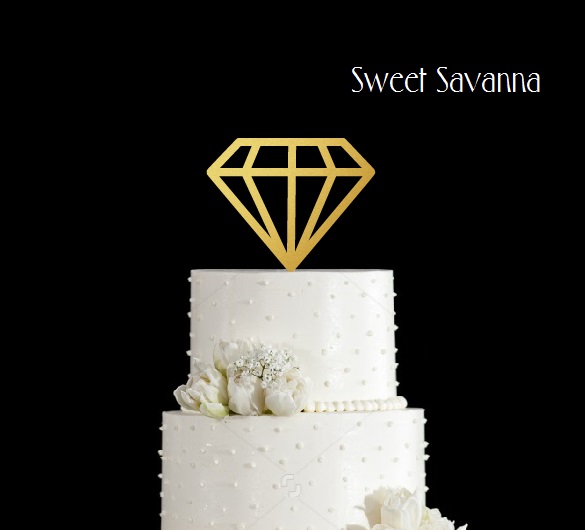 Diamond Cake Topper — Sweet Savanna Cookie Cutters