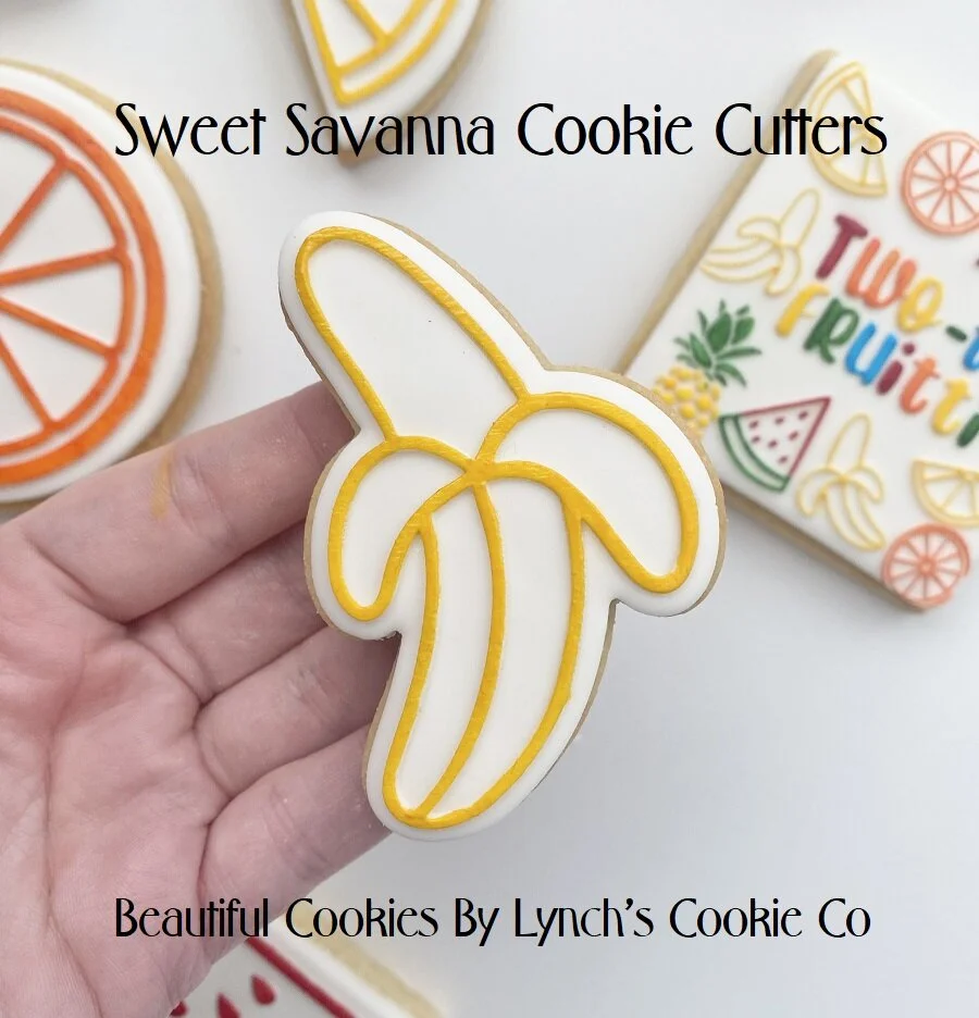 Banana Cutter and Debosser 2pc Set — Sweet Savanna Cookie Cutters