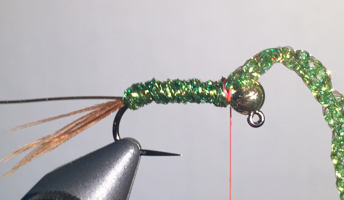 Step 4: Wrap diamond braid snug up to the bead.