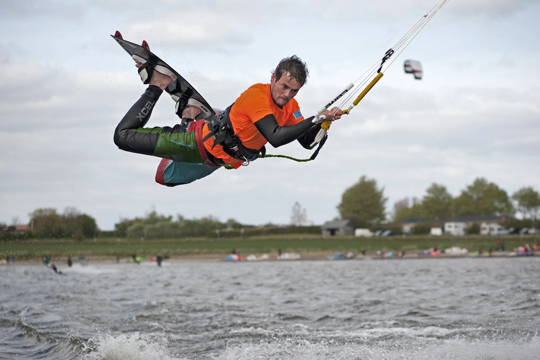 Superman Kitesurfer Trick
