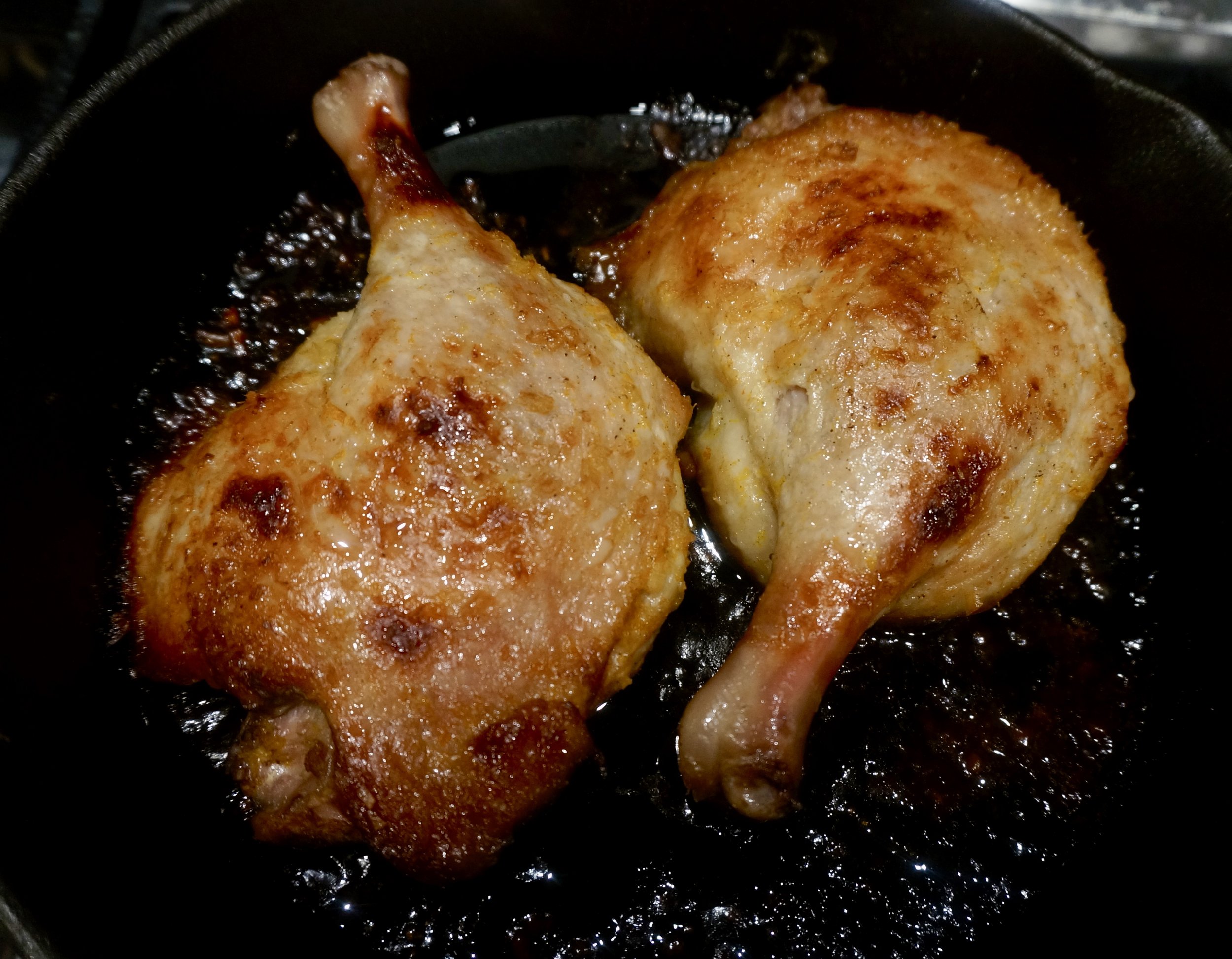 Crispy Roasted Duck Legs with Hoisin-Orange Glaze — Ronnie Fein