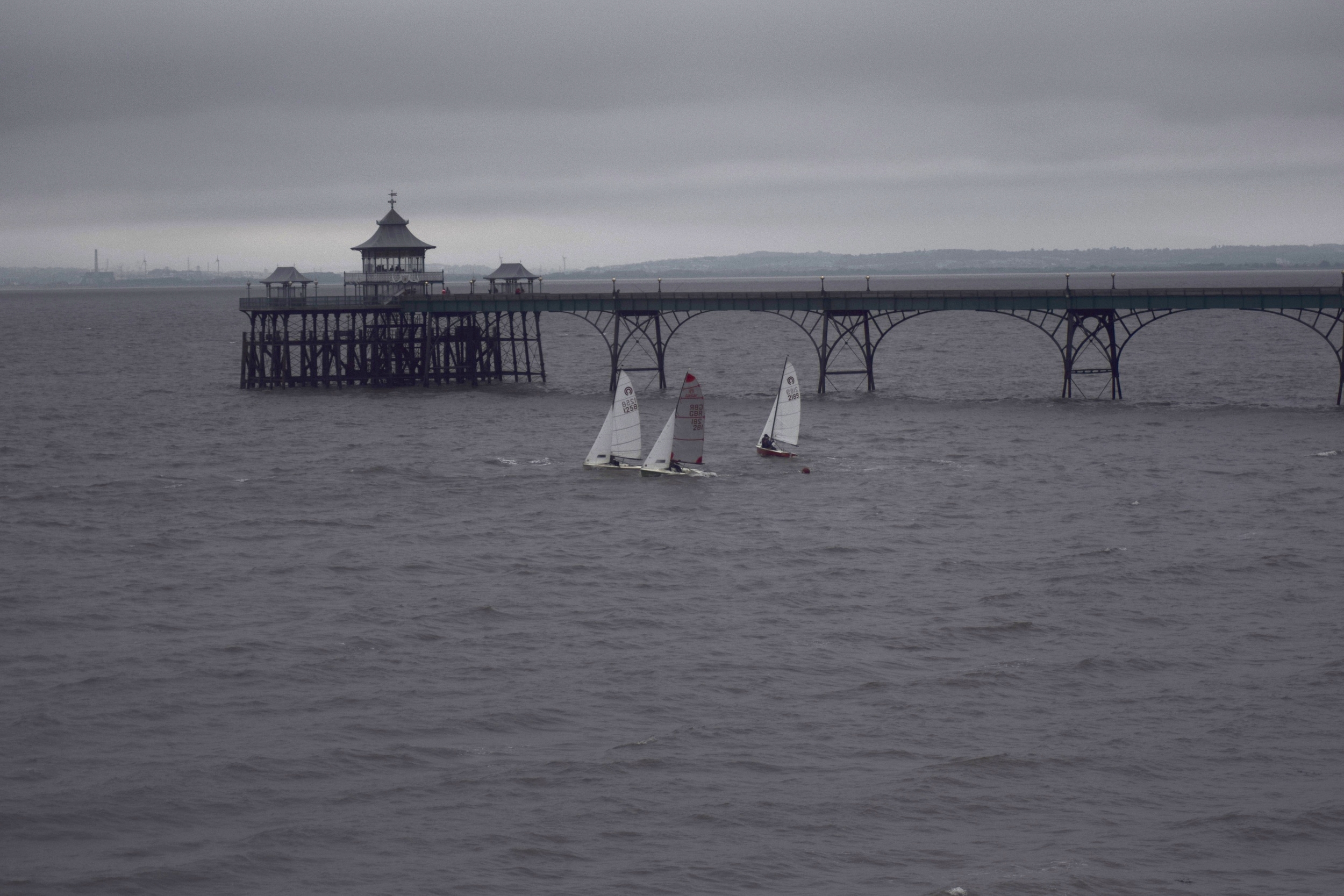 Tasars make a quick start around the first buoy.