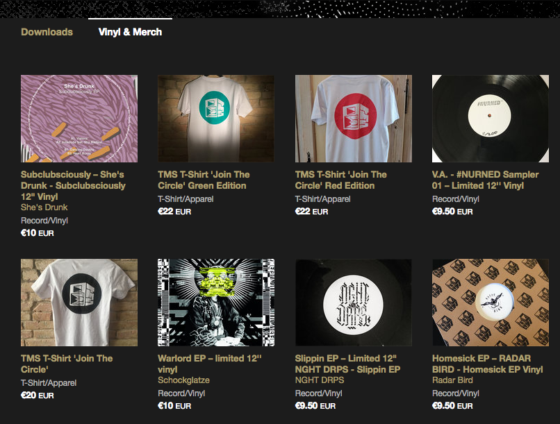 Vinyl & Merch shop - online Through