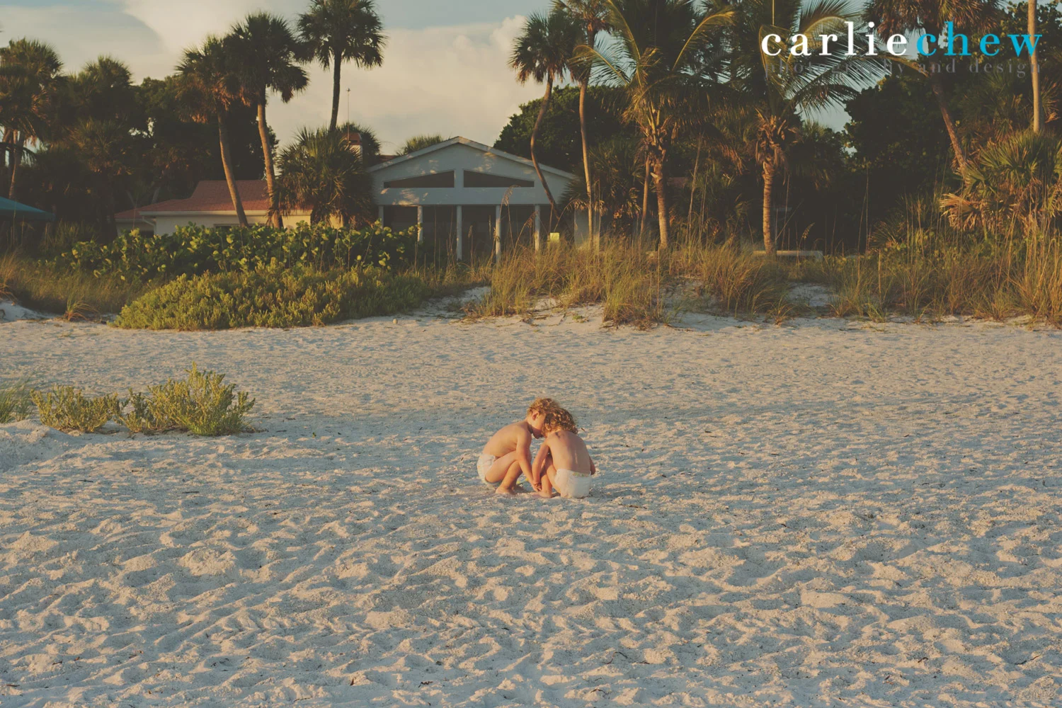 Children playing at the beach, Carlie Chew Photography at Anna Maria Island, Florida 