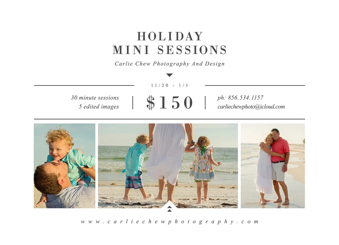Holiday Mini Sessions With Carlie Chew Photography in St. Petersburg, Florida 