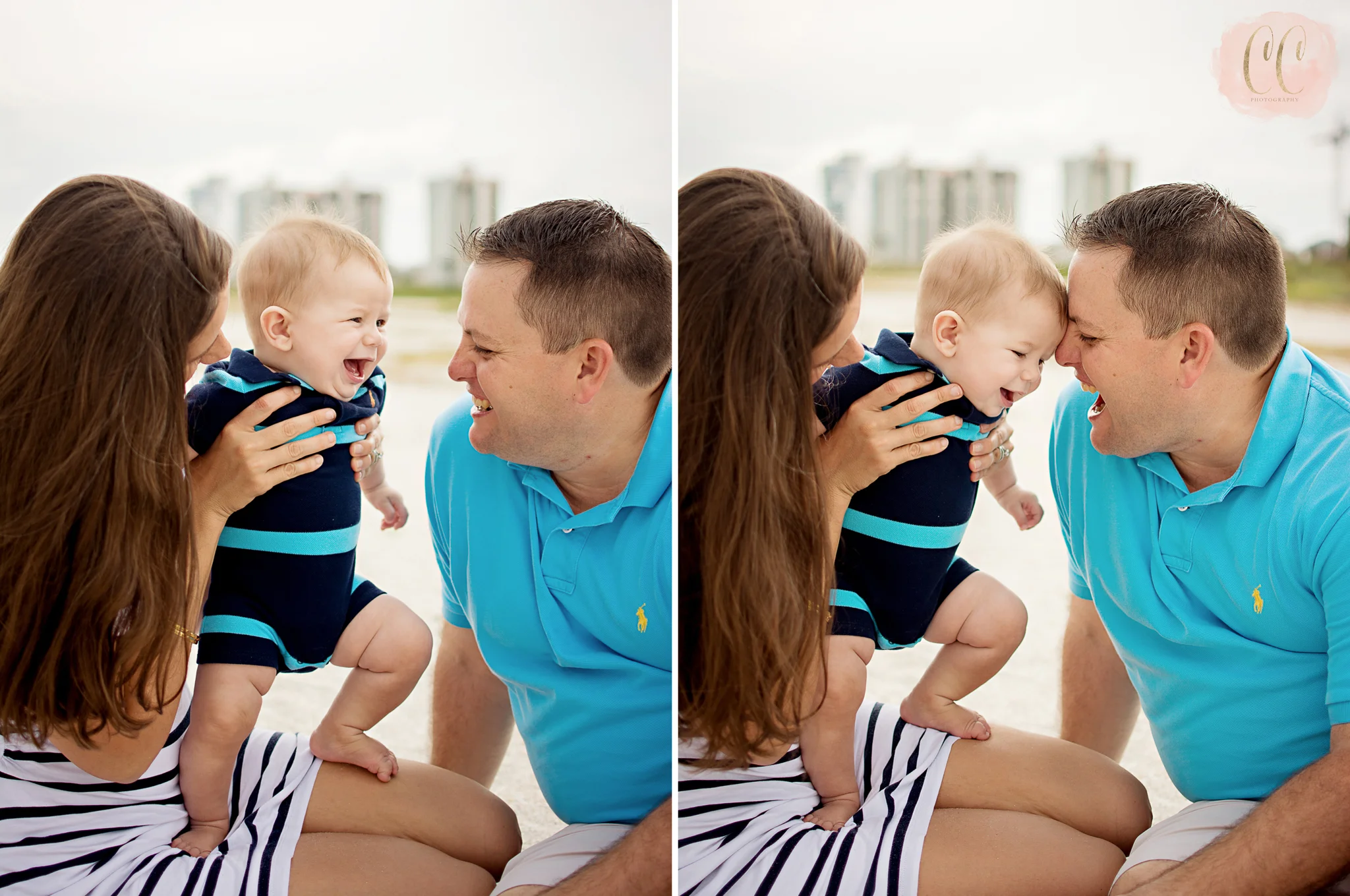 Mini session photography at Sand Key Beach in Clearwater, Florida taken by family photographer Carlie Chew Photography 