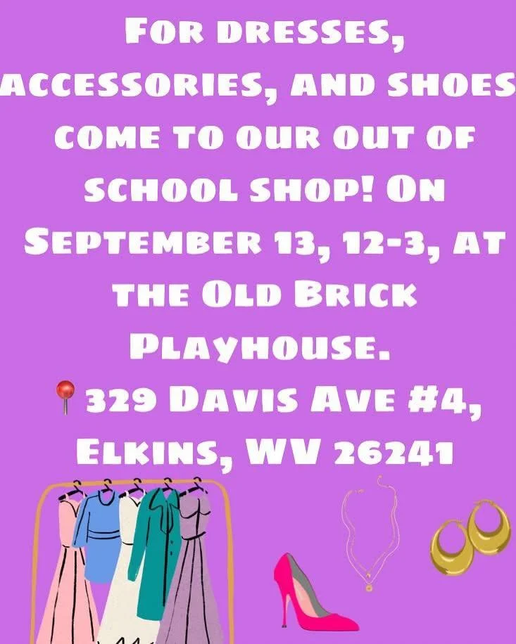 The Little Dress Drive Shop is at the Old Brick today from 12-3pm! Come down and find a fit for Homecoming for free this afternoon!! 

#oldbrickplayhouse #theatre #westvirginia #obp #art #randolphcounty #theater #arts #elkinswv