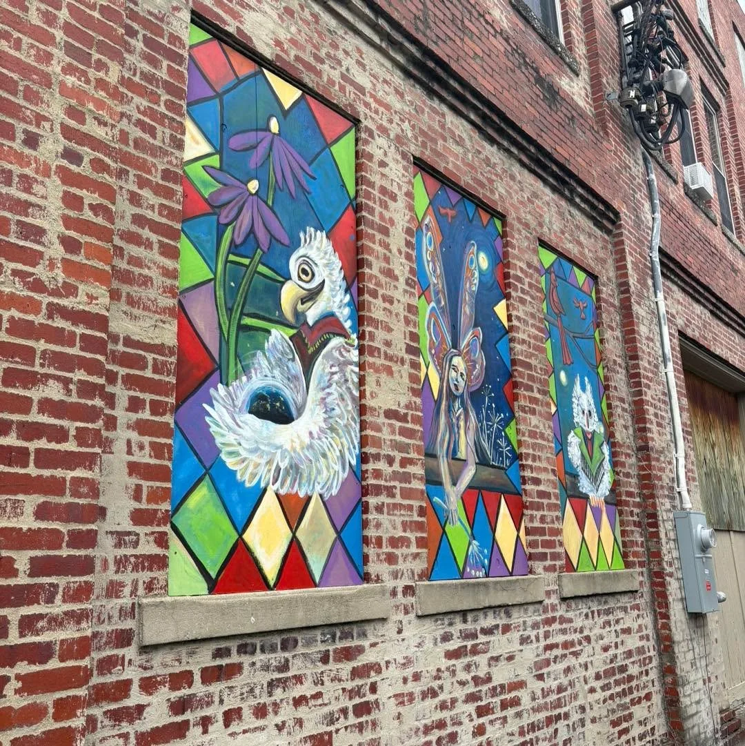The Old Brick just got a little more magical! Come by during the parade tonight to see these gorgeous new pieces painted by Kylie Proudfoot-Payne in our alley! 

And if you spot any fireflies around the building, don&rsquo;t be afraid to introduce th