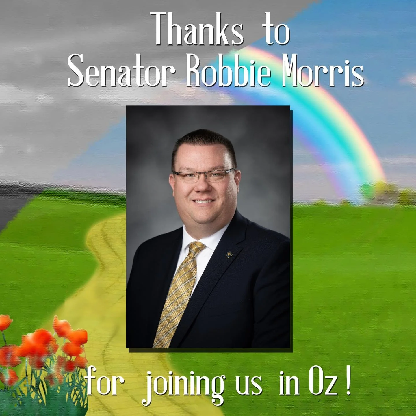 We&rsquo;d like to extend a special thanks to Senator Robbie Morris for coming to see the Wizard of Oz at the Old Brick! Your support means a ton to us! 

#oldbrickplayhouse #theatre #westvirginia #obp #art #randolphcounty #theater #arts #elkinswv #o