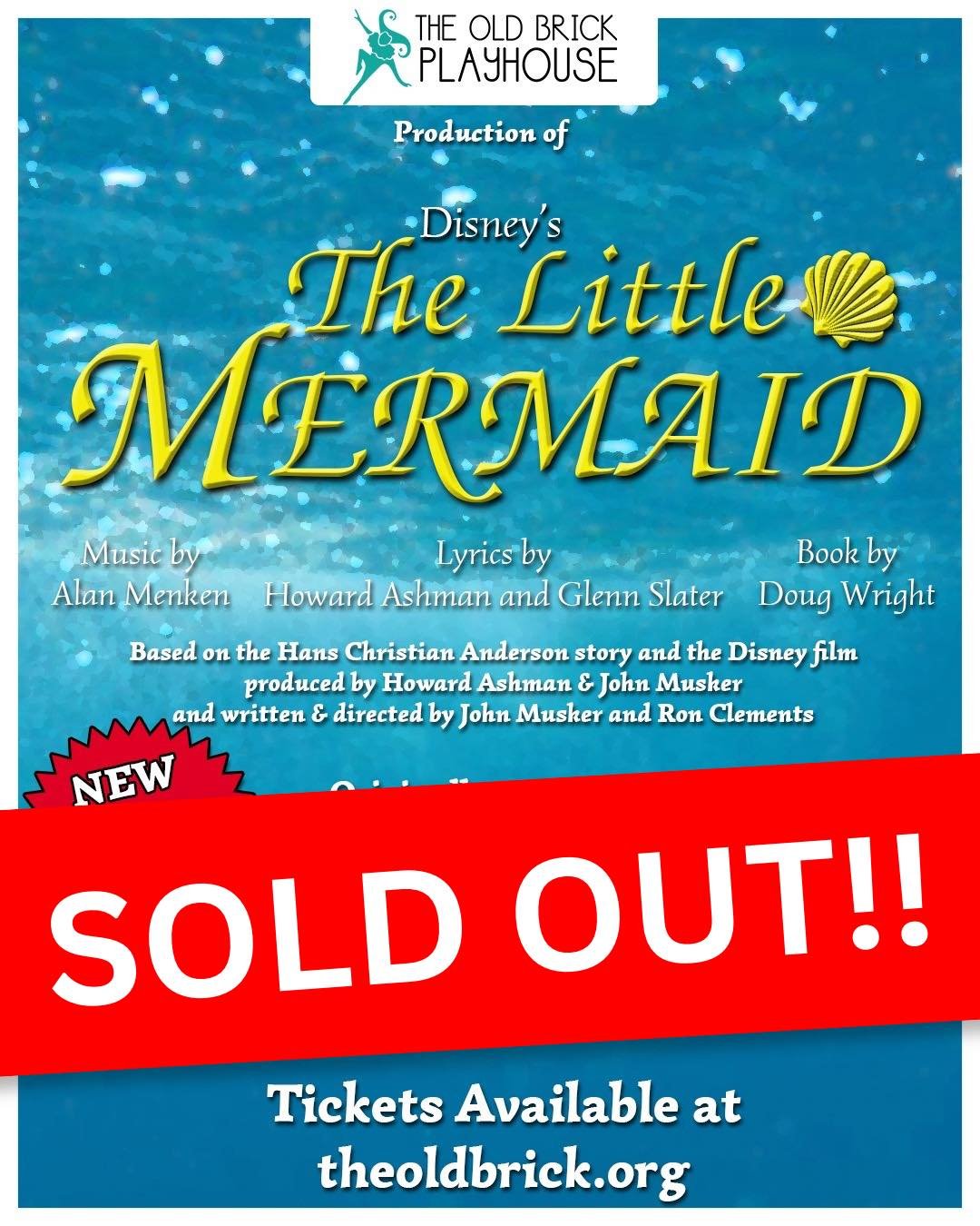And once again, Disney&rsquo;s The Little Mermaid is all S0LD 0UT!! 

We&rsquo;re so grateful to everyone for their support and excitement for this show! We can&rsquo;t wait for everyone to see it!!

#oldbrickplayhouse #theatre #westvirginia #obp #ar