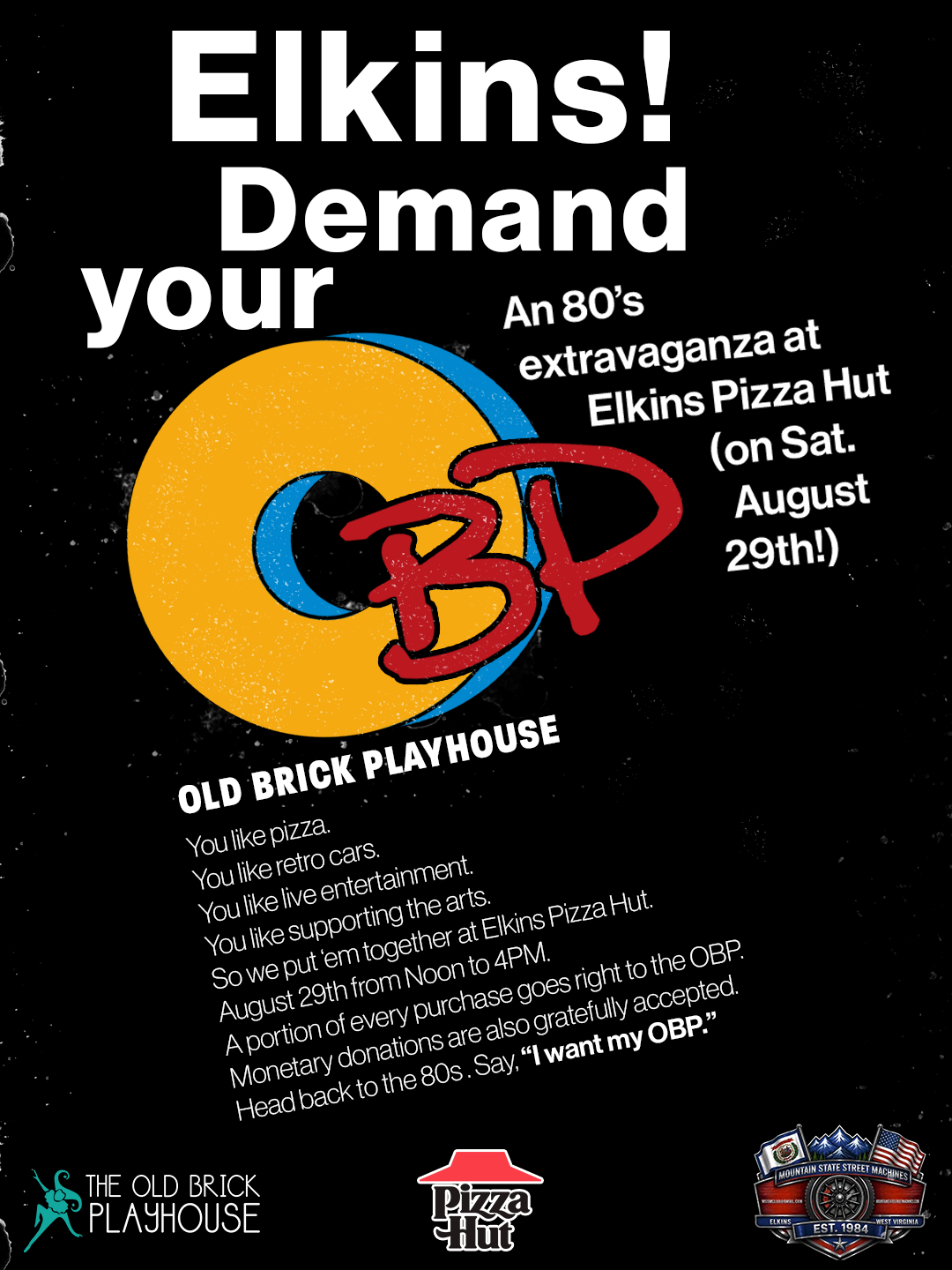 I Want My OBP 80's Fundraiser Event