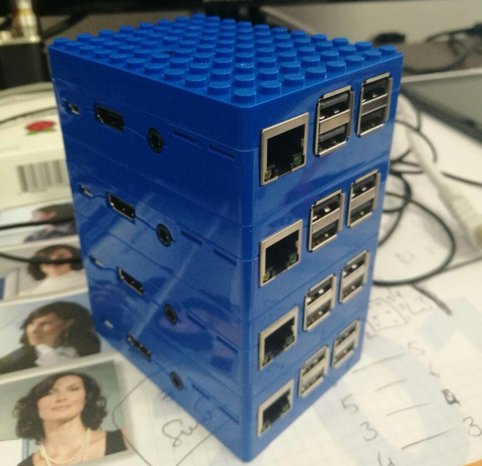 Stack of Raspberry Pi Computers