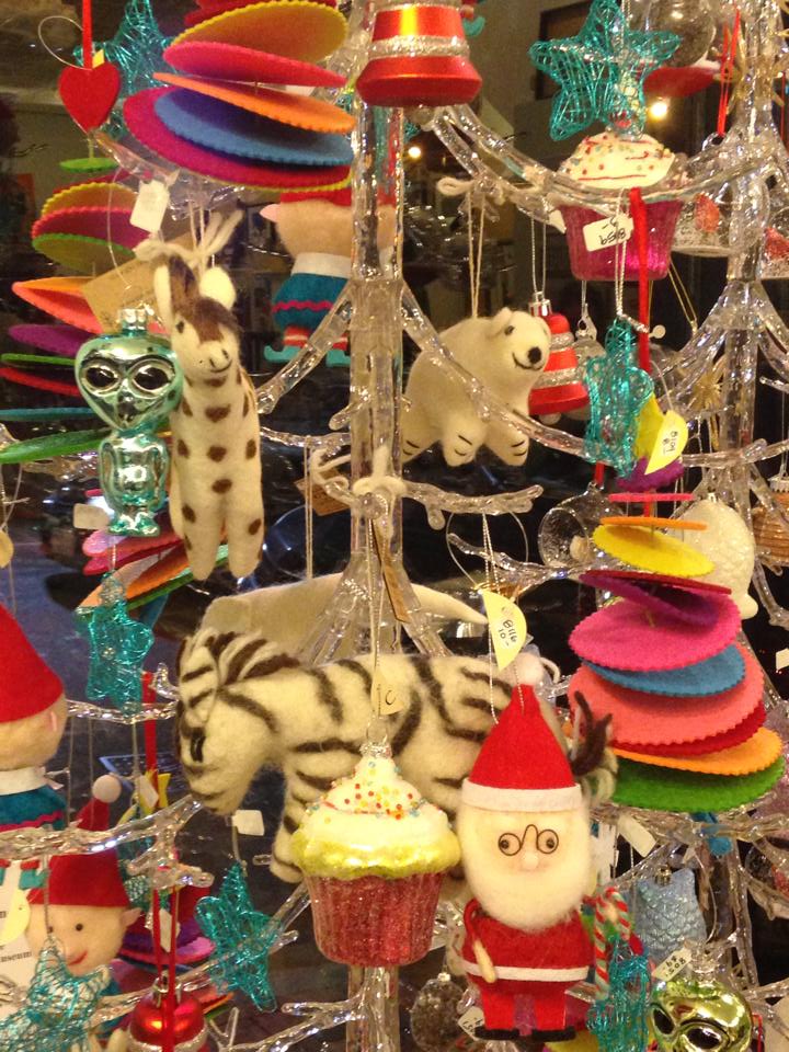 Note: This photo is from a few years back. You'll have to come in to the shop (or peek in the windows) to see our new crop of ornaments Thursday evening.
