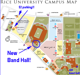 Use entrances 13 A 0r 13 B off Greenbriar Dr, or entrance 16 off Rice Blvd, and park in the Greenbriar lot.