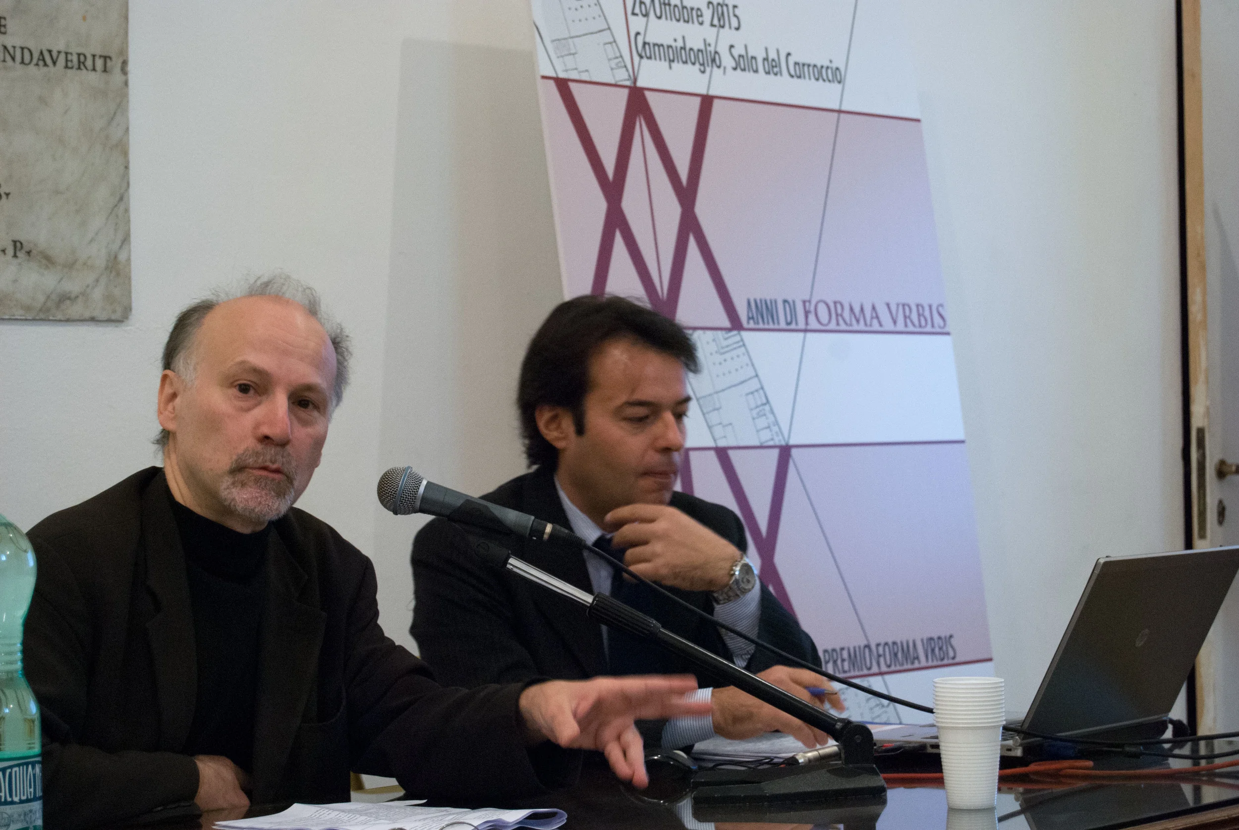 Da destra Stephane Bourdine (École française de Rome) ed Ettore Janulardo ("Sapienza" - Università di Roma)