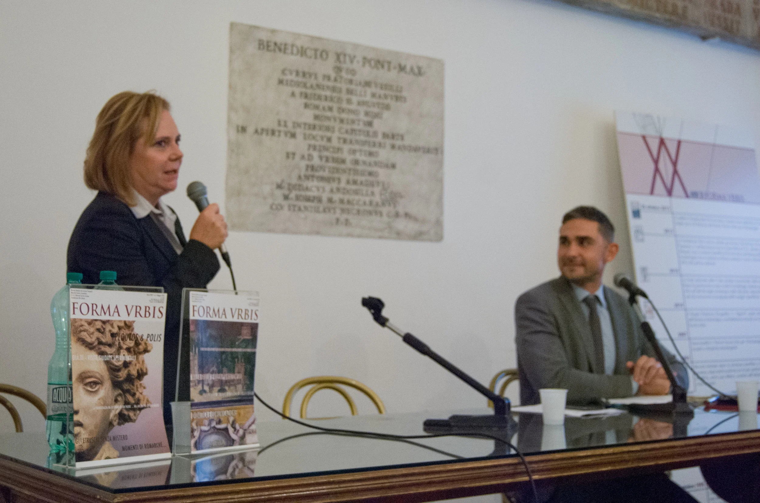 Alfonsina Russo (Soprintendenza Archeologica del Lazio e dell'Etruria Meridionale) e Francesco Pignataro (Fondazione Dià Cultura)