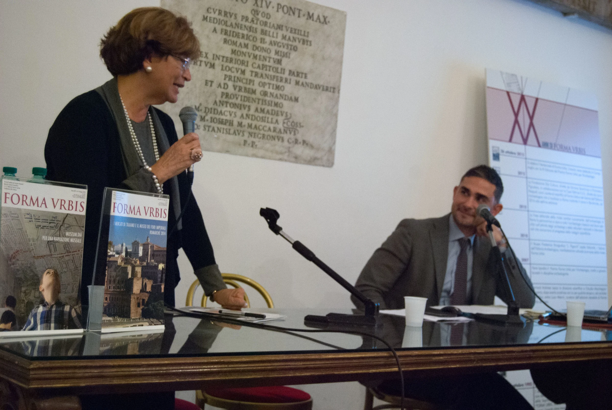 Lucrezia Ungaro (Mercati di Traiano - Museo dei Fori Imperiali) e Francesco Pignataro (Fondazione Dià Cultura)