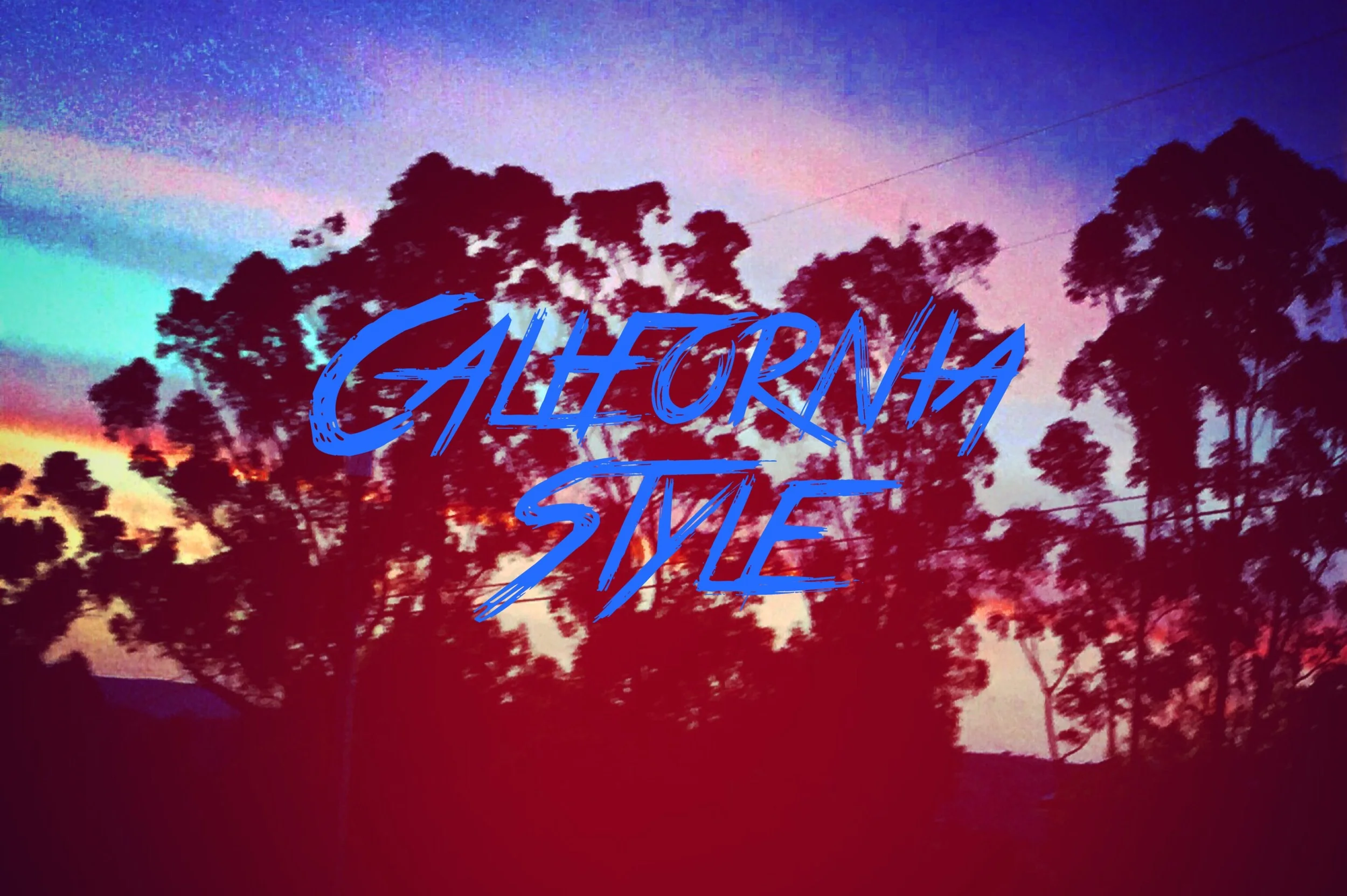 Candy colored skies & eucalyptus trees...