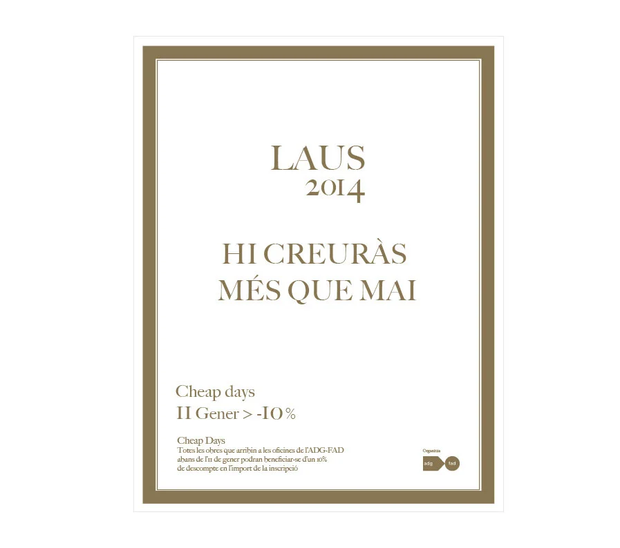  Anuncio revista: LAUS2014, creerás más que nunca. 