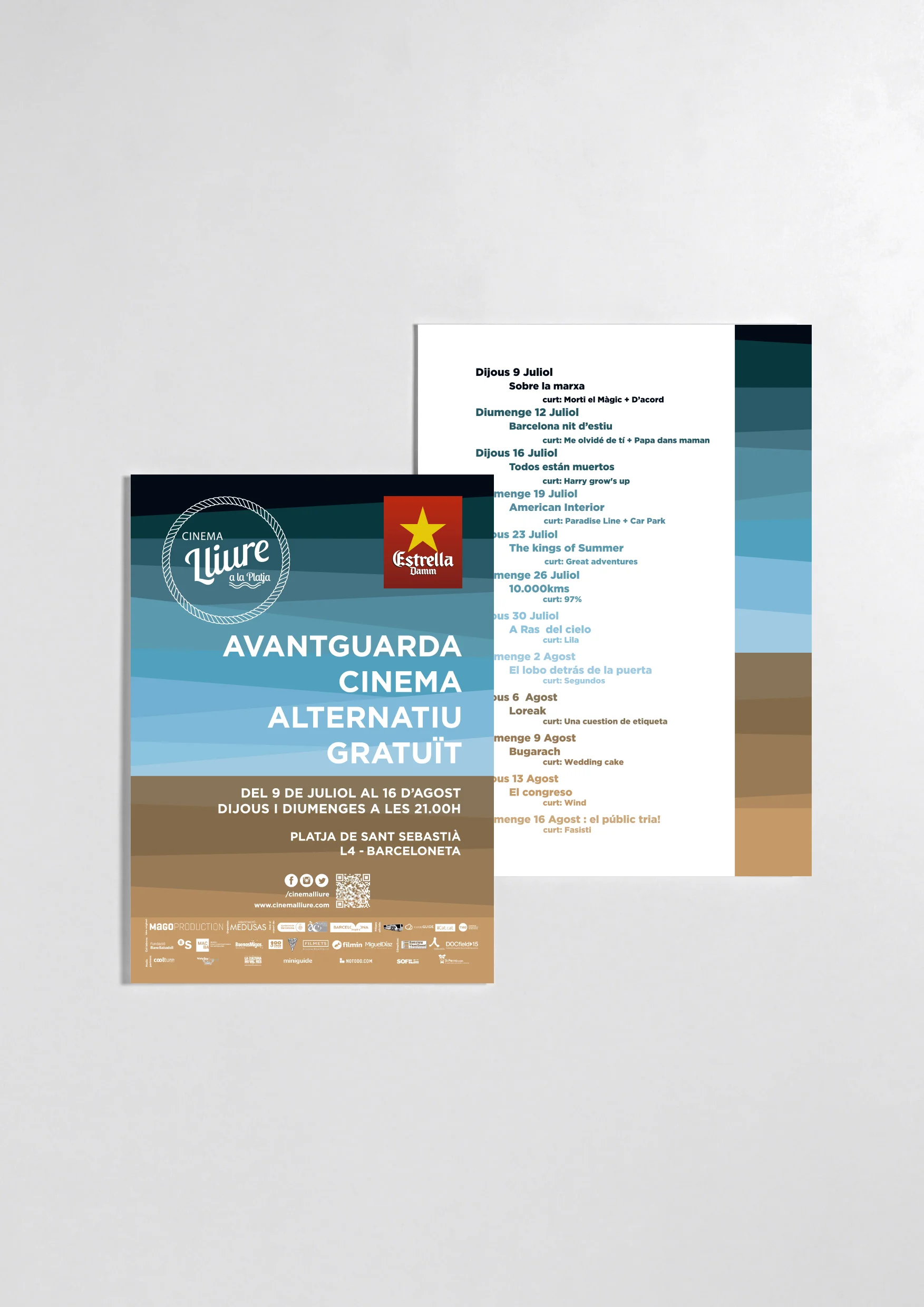  Flyer A5 con la programación de la muestra. 