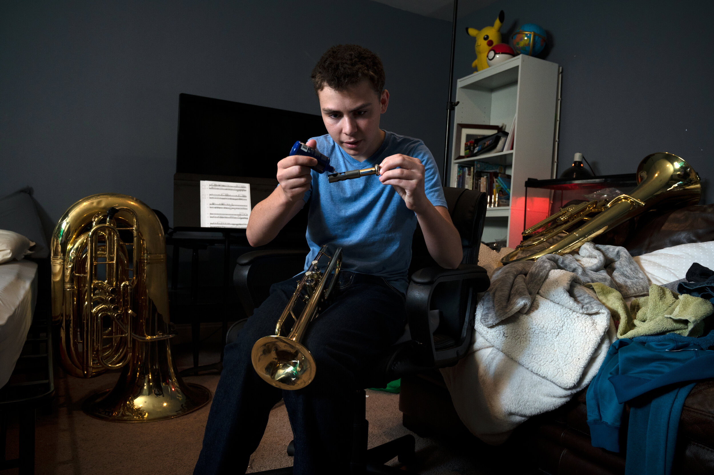  Wesley has loved playing brass instruments since he first began four years ago. Pursuing his musical inclinations has been a driving force for him to attend public school for a full school year because he plans on making a career in the music indust