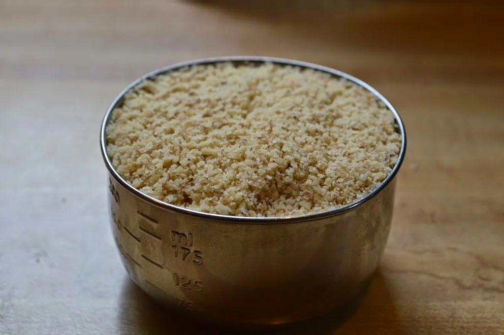 The ground walnuts