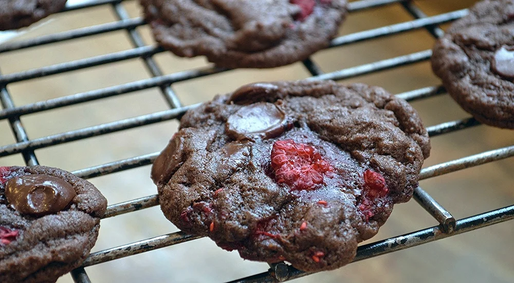 Chewy Chocolate Raspberry Cookies — Unwritten Recipes