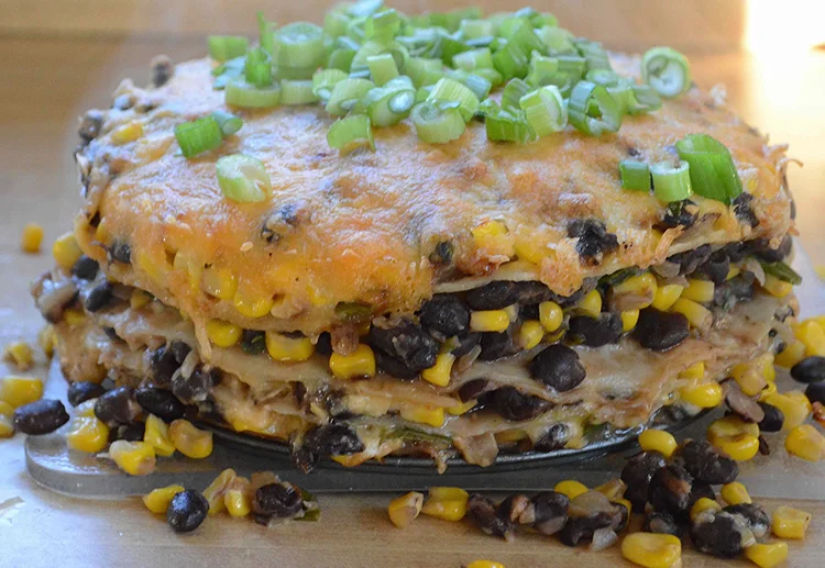 Black Bean and Corn Tortilla Pie — Unwritten Recipes