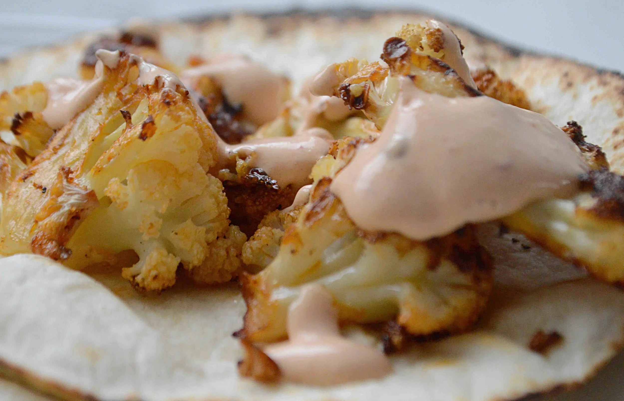 Spicy Roasted Cauliflower Tacos with Chipotle Yogurt Sauce — Unwritten