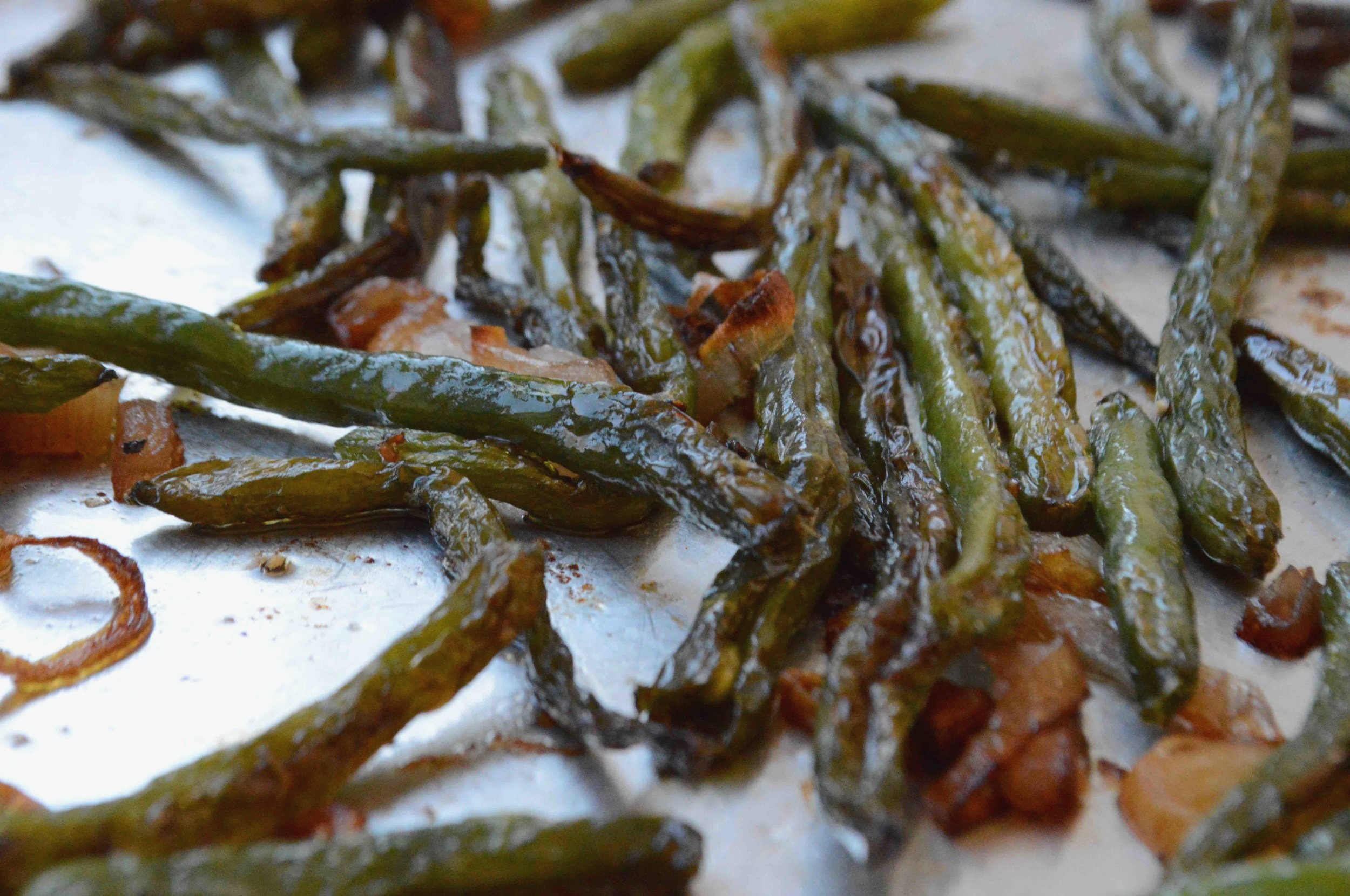 Roasted Green Beans with Shallots