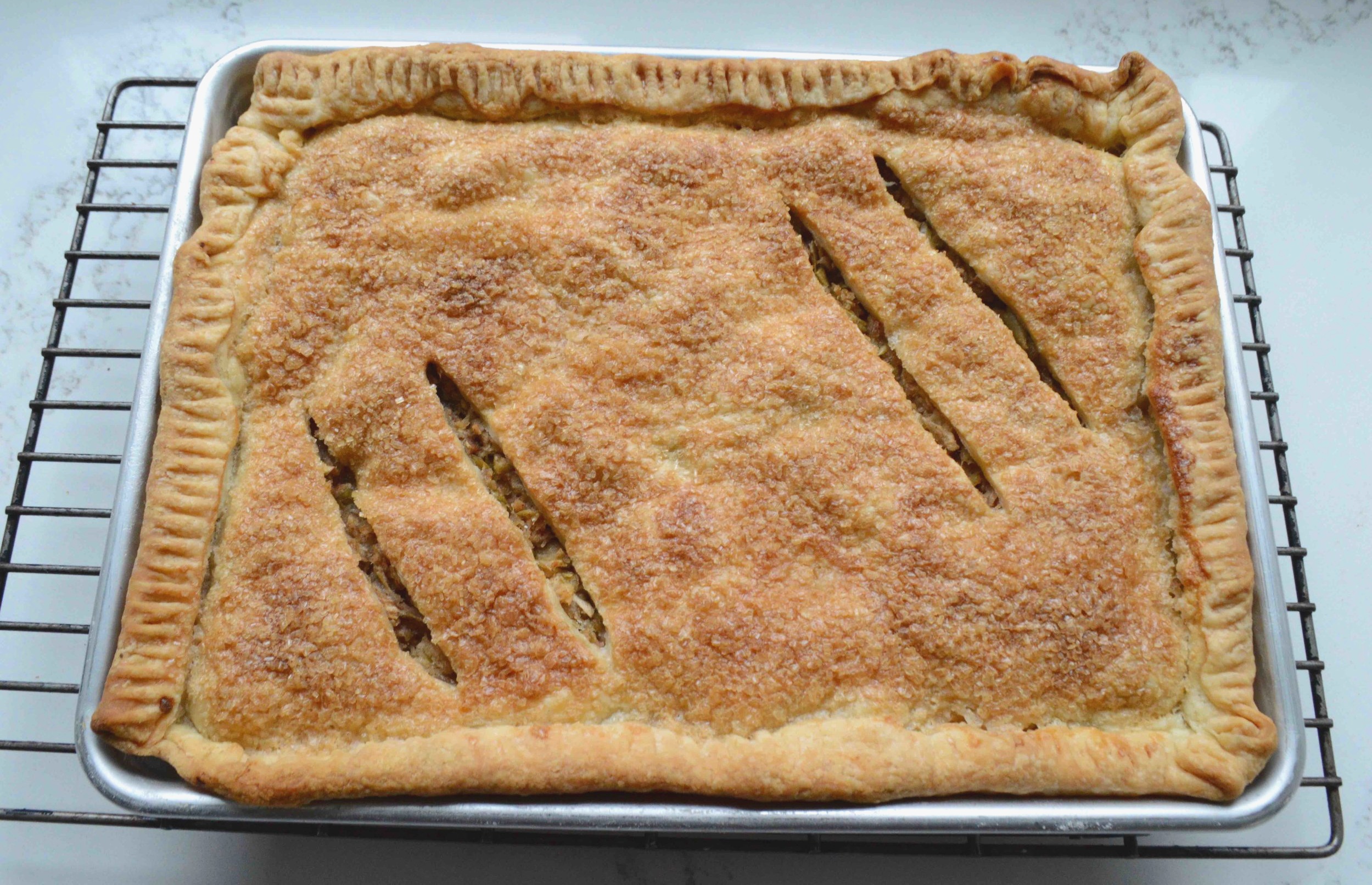 Apple Half Slab Pie