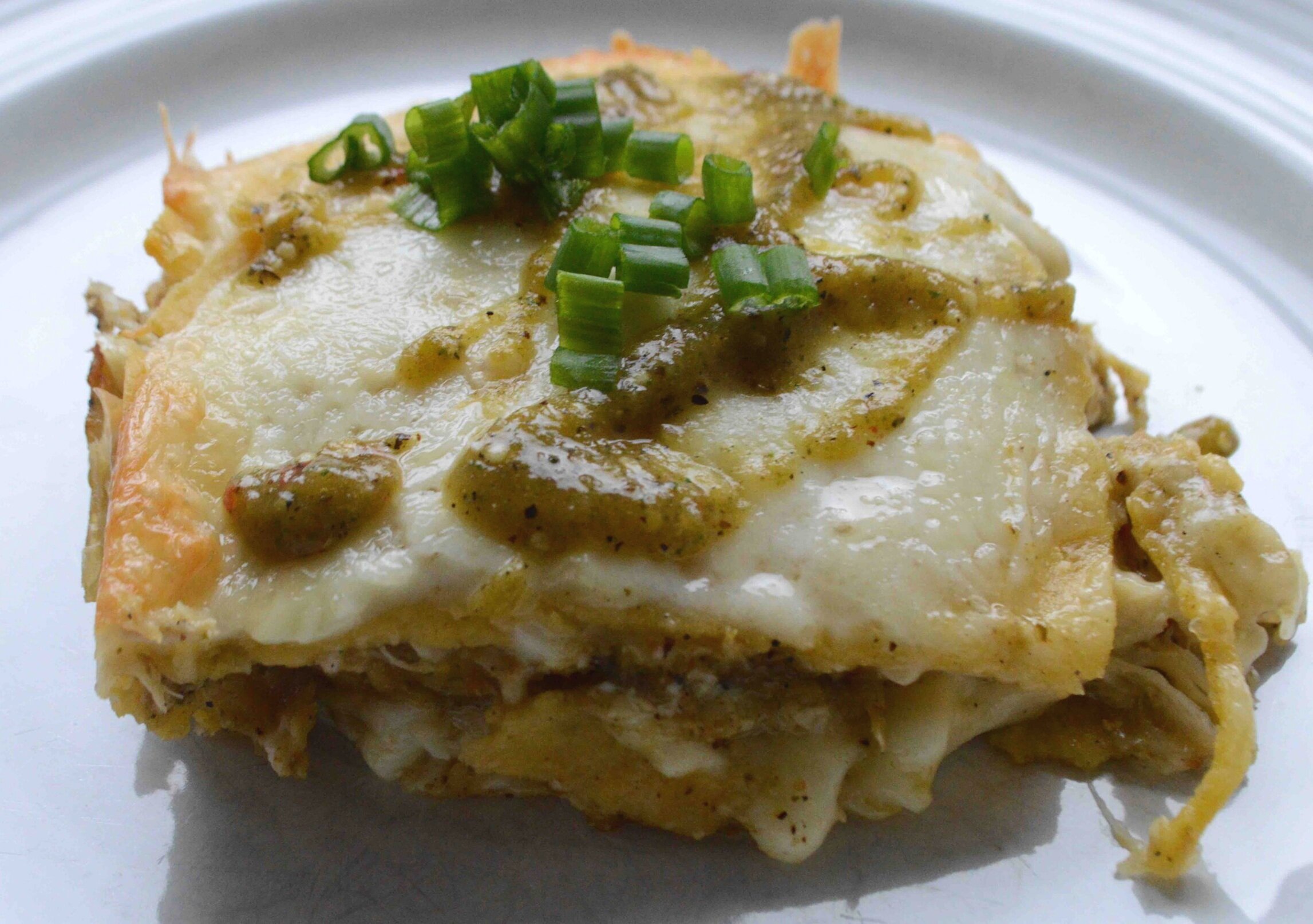 Chicken+Enchilada+Casserole+with+Homemade+Tomatillo+Sauce