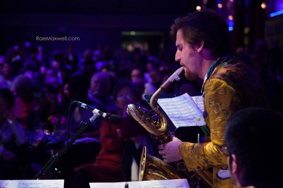  Ben performing at the Brooklyn Academy of Music's memorial service to Fred Ho. 
