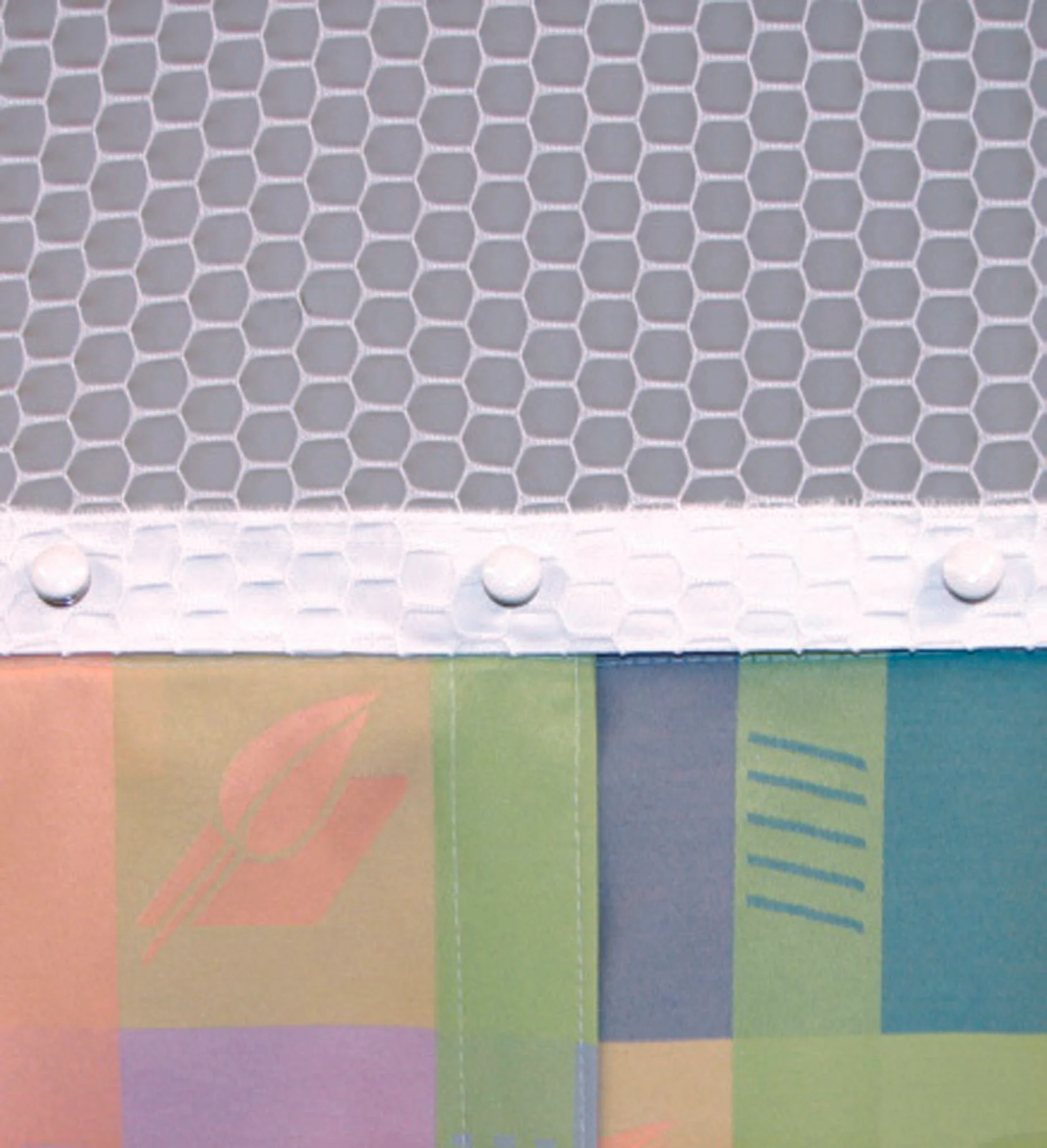 Protect your Simply 66® designer fabric hospital curtain panels with inexpensive Vinyl or Disposable overlay panels for high risk areas. -Lower hospital curtain laundry costs. Use Simply 66® Disposable cubicle curtain panels in areas where hospital curtains must be laundered regularly. - Vinyl cubicle curtain panels give the benefit of low maintenance. Simply wipe down the cubicle curtains after every use, or as often as your facility requires.