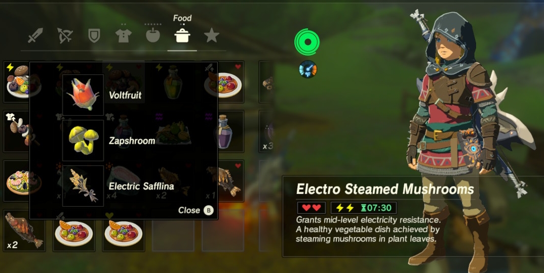 Cooking Dish Recipes for Zelda: Breath of the Wild