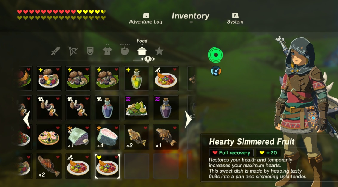 The Legend of Zelda Breath of the Wild best recipes