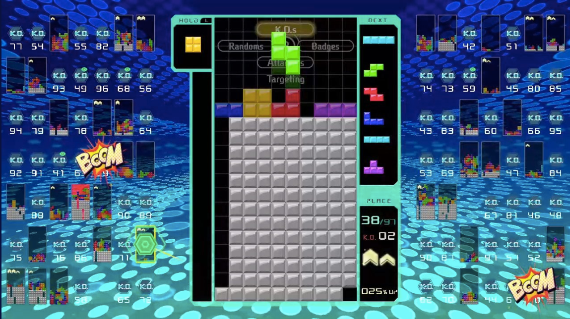 Badges are shown in the Place panel, righthand bottom side of your game board. Your current damage multiplier is displayed there as well.