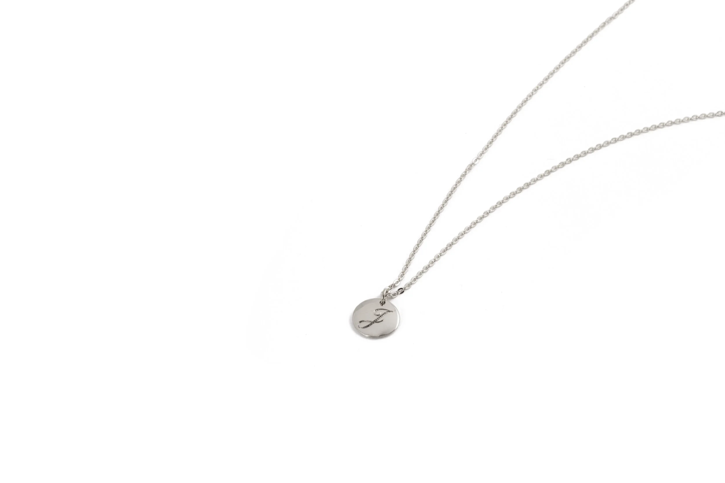 Initial Necklace in Sterling Silver