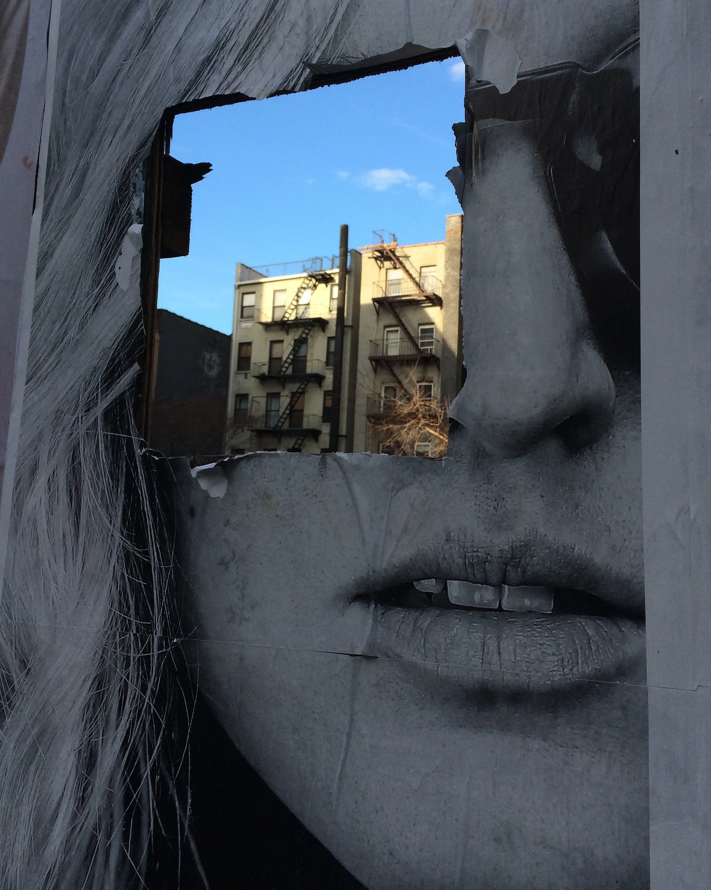 Chic in the City: I happened to be early for an appointment. As I took a twirl around the block to kill some time, I came upon this lovely contradiction. City grit, city chick. Hell’s Kitchen 